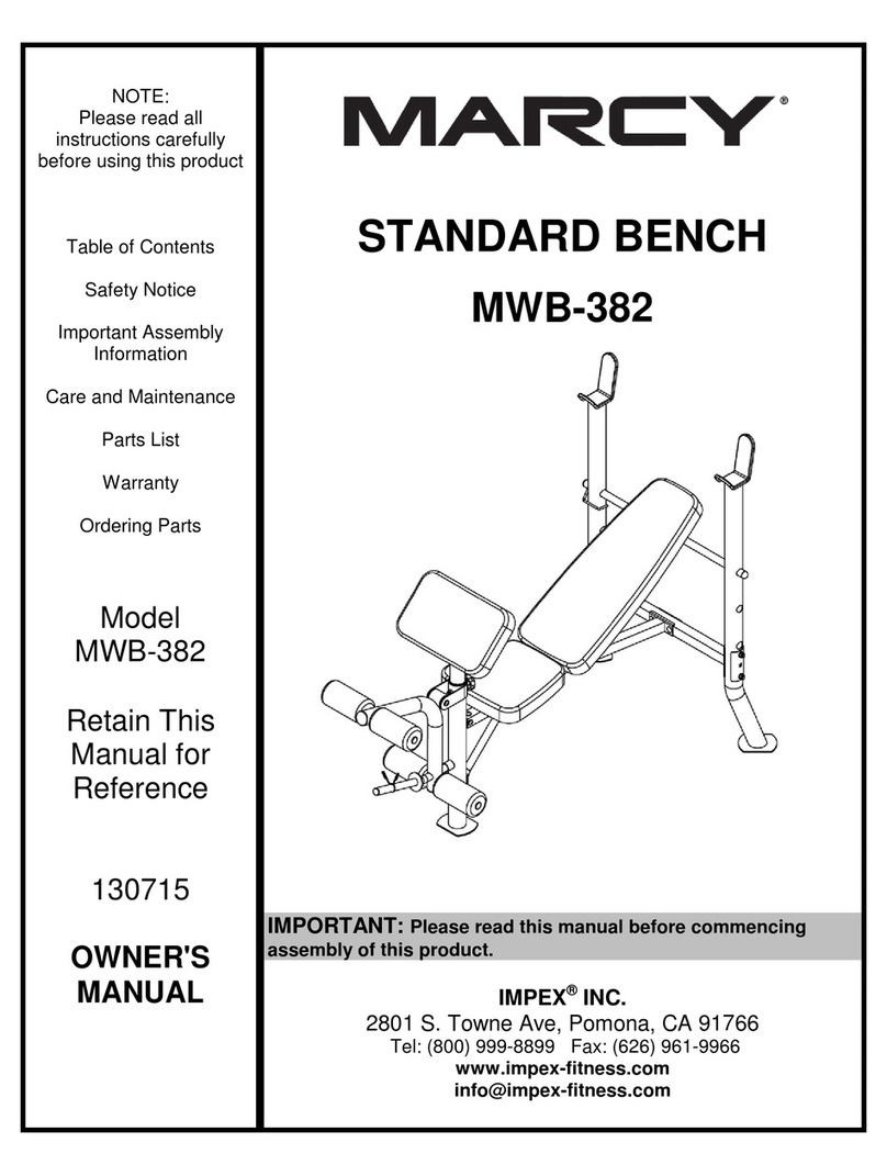 Impex MARCY MWB-382 owner's manual