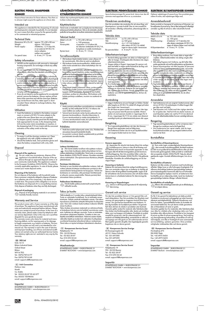 Kompernass KH4450 user manual
