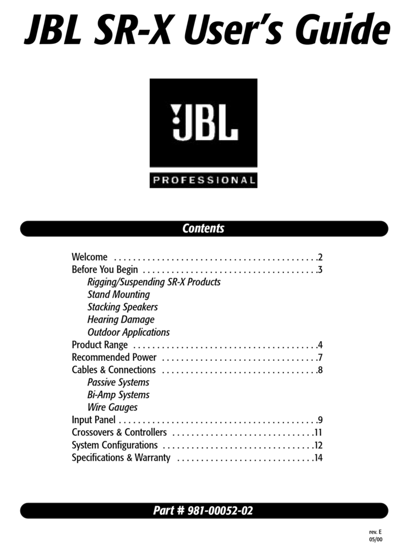 JBL SR47-X User manual