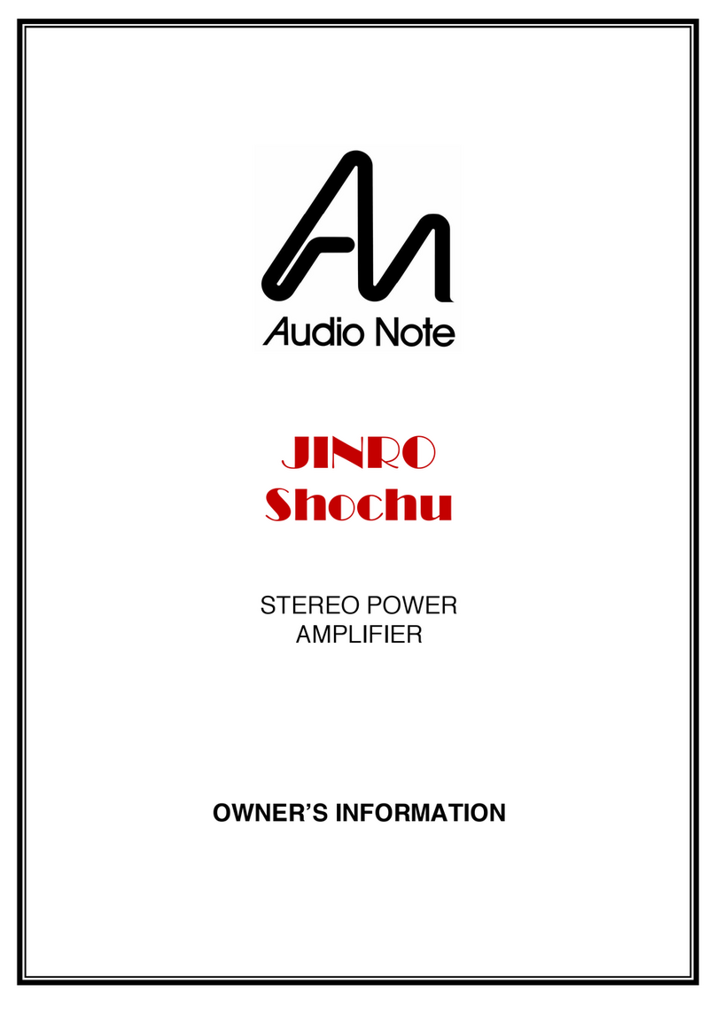 Audio Note JINRO Shochu Technical manual