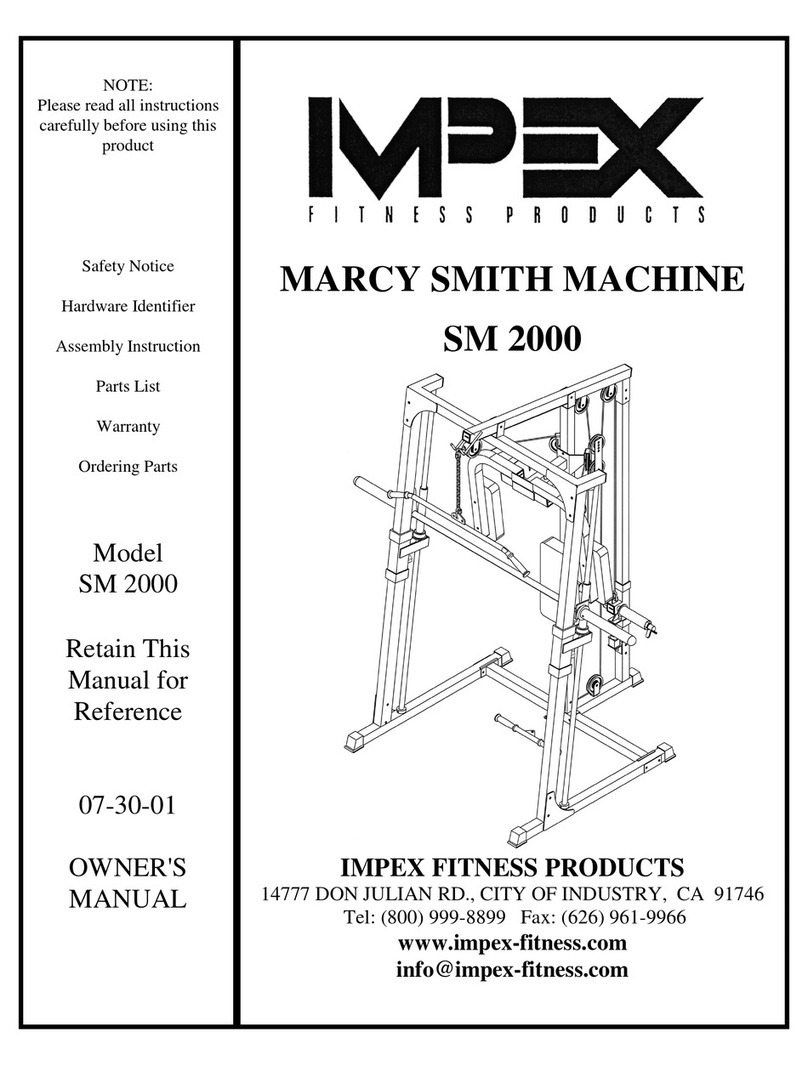 Impex MARCY SM 2000 owner's manual