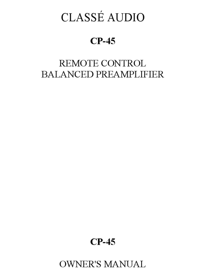 Classe Audio CP-45 owner's manual
