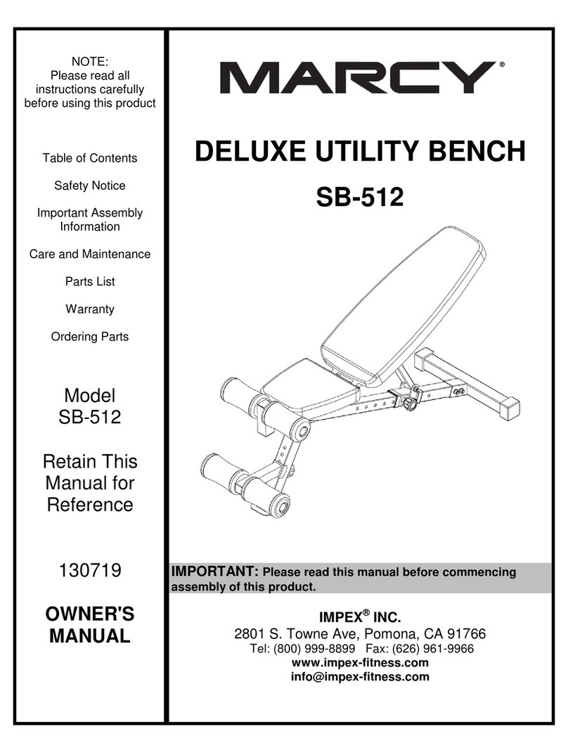 Impex Marcy SB-512 owner's manual