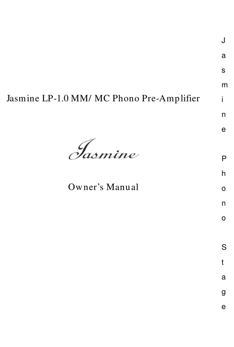 Jasmine LP-1.0 MM/MC owner's manual