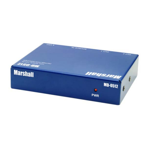 Marshall Electronics MD-0512 User manual Marshall Electronics MD-0512 User manual