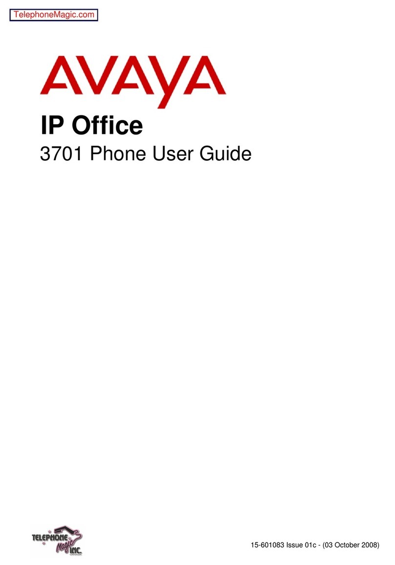Avaya 3701 User manual
