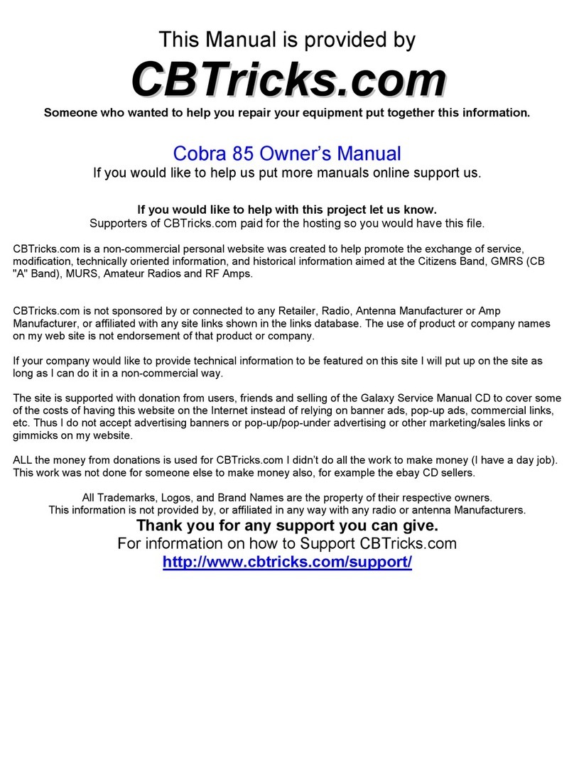Dynascan Cobra 85 instruction manual