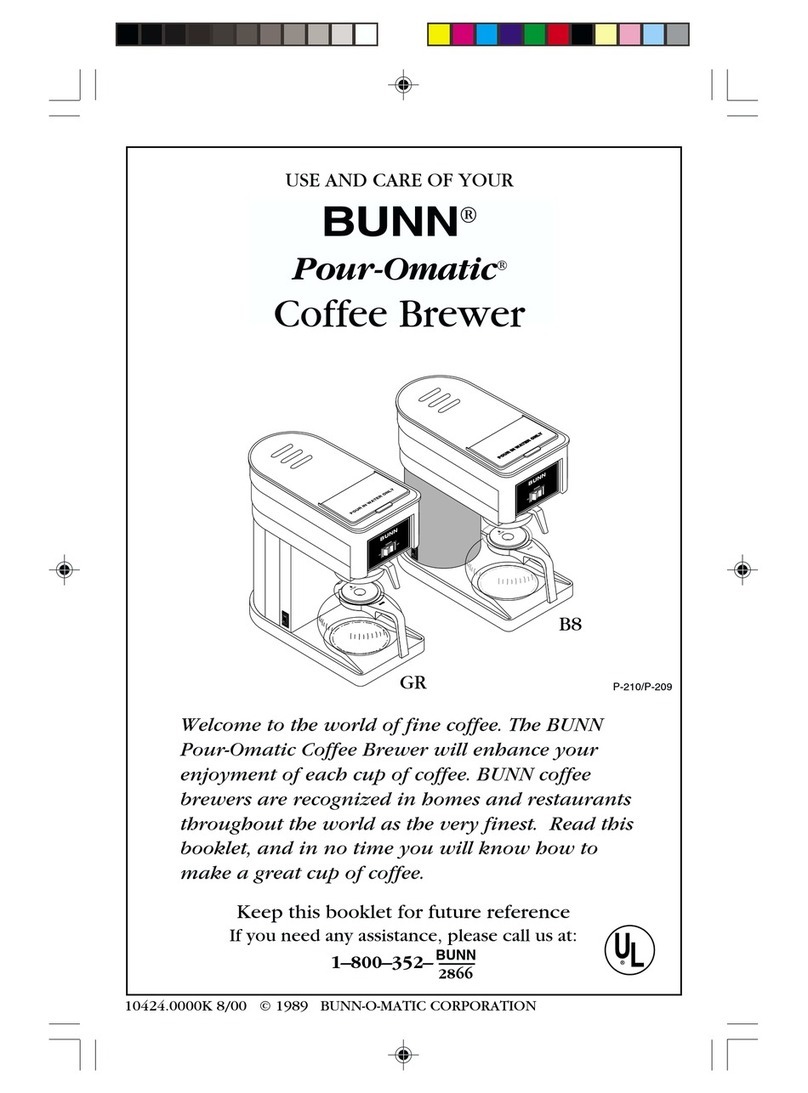 Bunn Pour-Omatic GR-8 Use and care