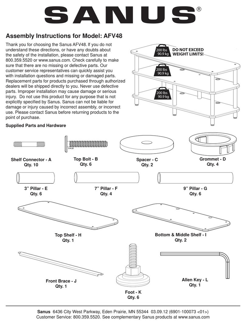 Sanus AFV48B Assembly instructions