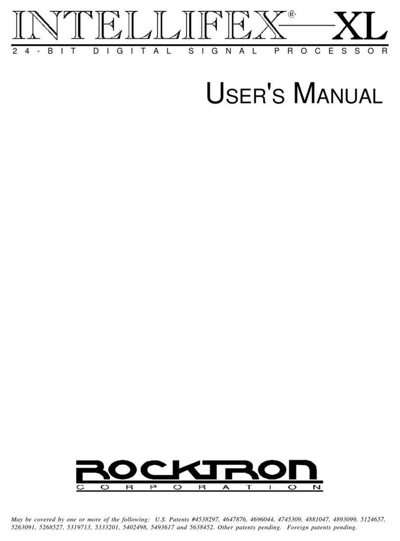 Rocktron INTELLIFEX XL User manual