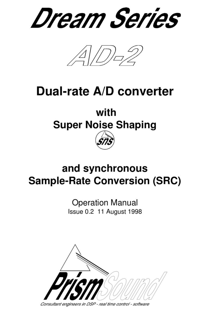 Prism Sound AD-2 User manual
