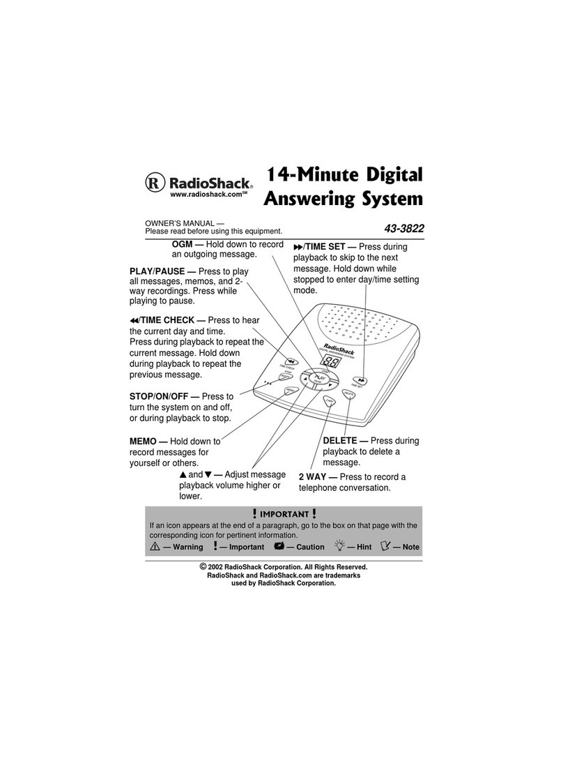 Radio Shack 14 Minute owner's manual