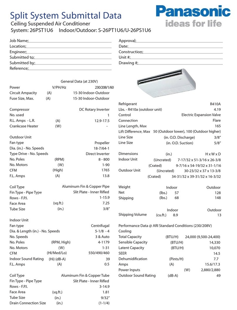 Panasonic U-26PS1U6 User manual