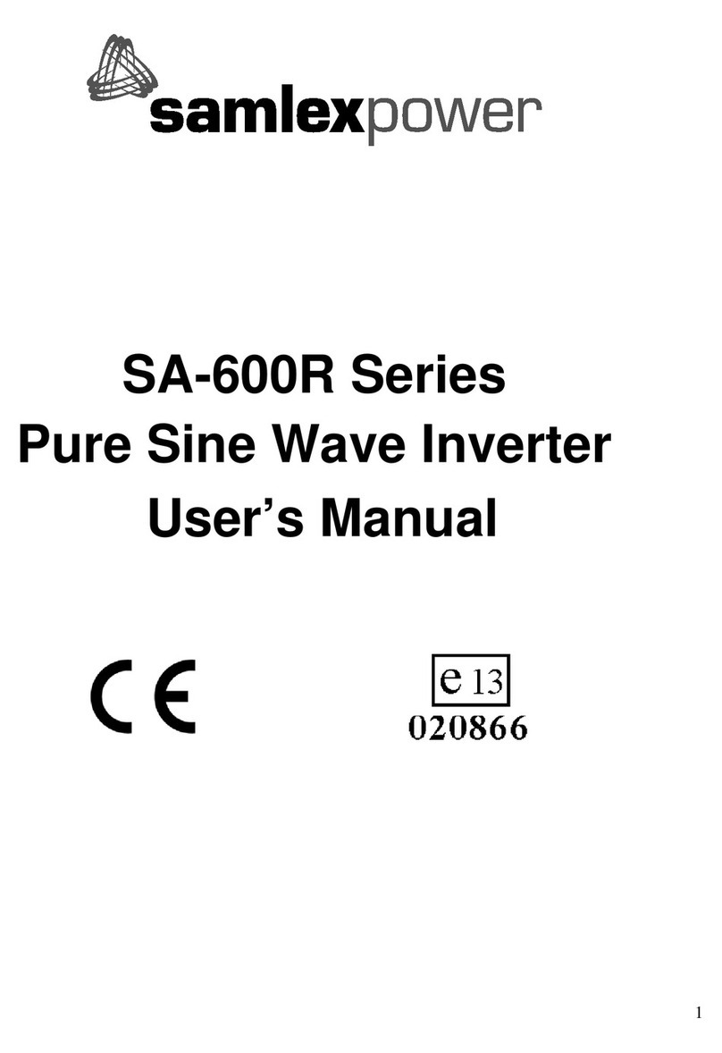 Samlexpower SA-600R Series User manual