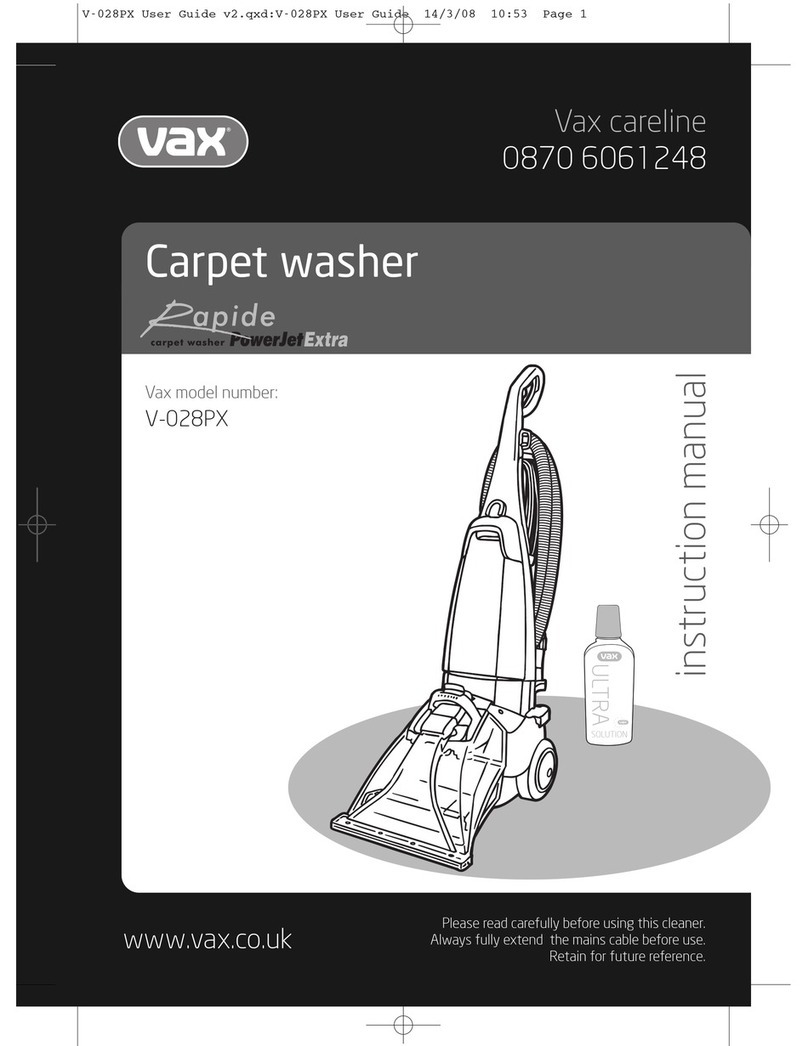 Vax Rapide V-028PX User manual Vax Rapide V-028PX User manual
