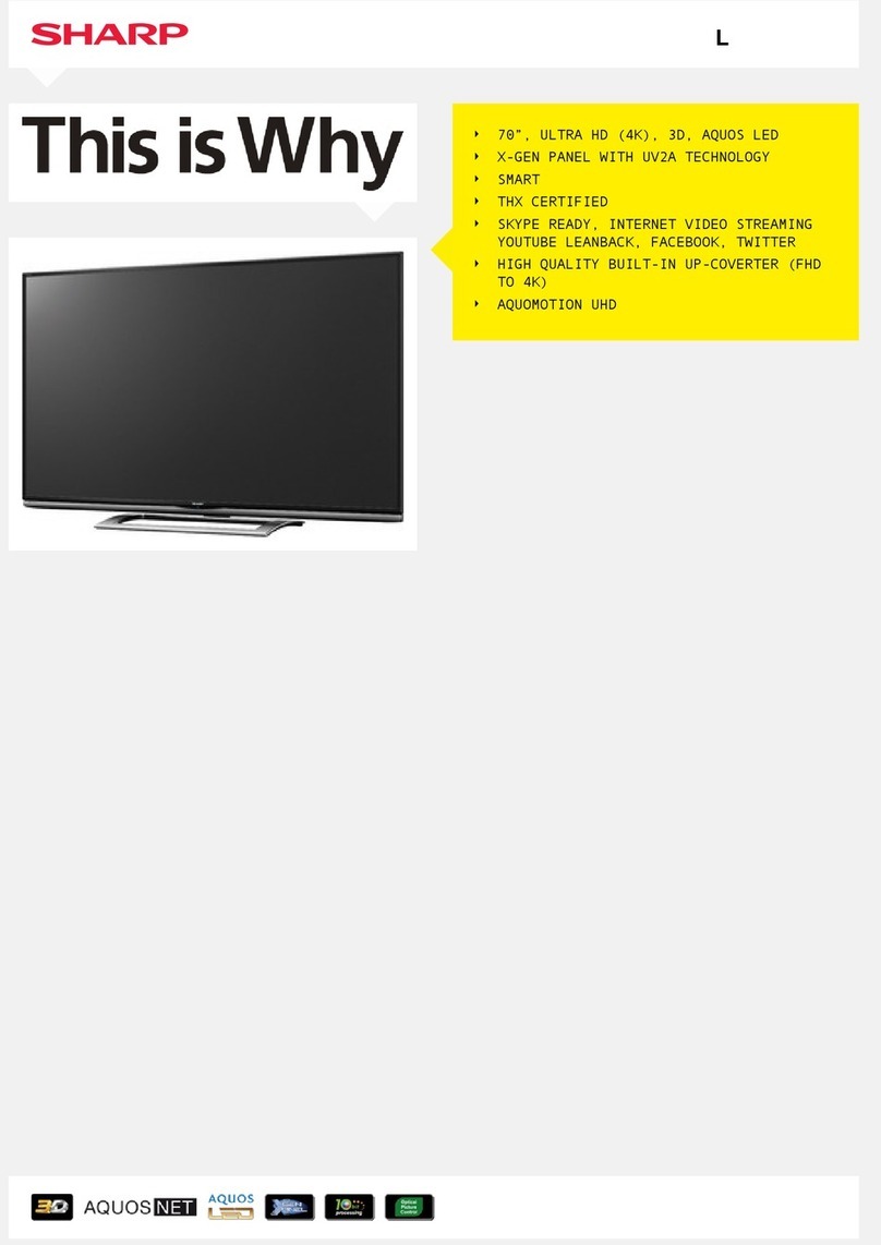 Sharp Aquos LC-70UD1X User manual