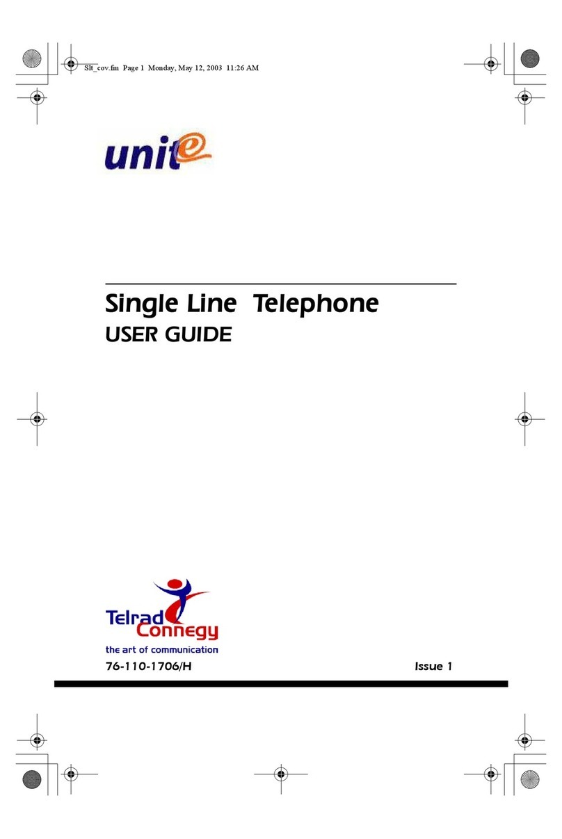 Telrad Connegy Single Line Telephone user guide