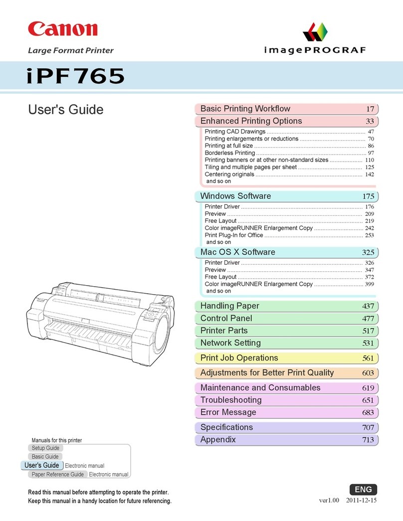 Canon imagePROGRAF iPF765 User manual