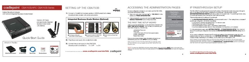 Cradlepoint CBA750B quick start guide