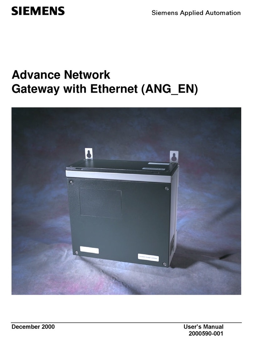 Siemens Advance Network Gateway User manual Siemens Advance Network Gateway User manual