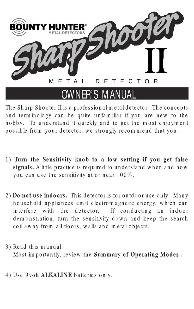 Bounty Hunter Sharp Shooter II owner's manual