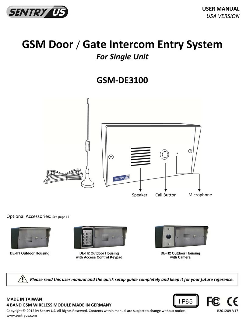 Sentry GSM-DE3100 User manual