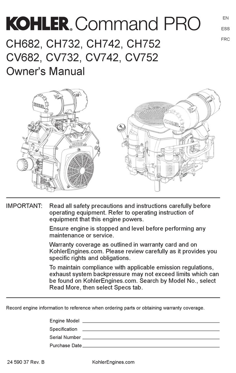 Kohler Command PRO CV682 User manual Kohler Command PRO CV682 User manual