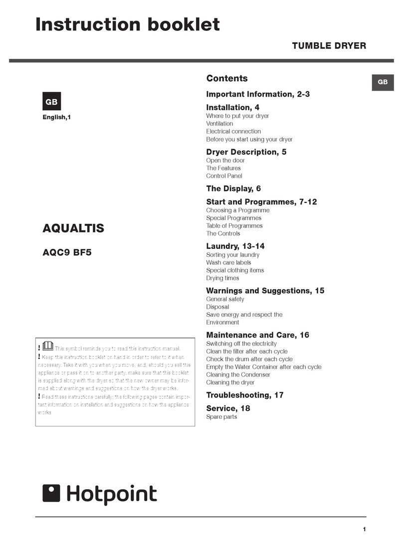 Hotpoint AQUALTIS AQC9 BF5 User manual