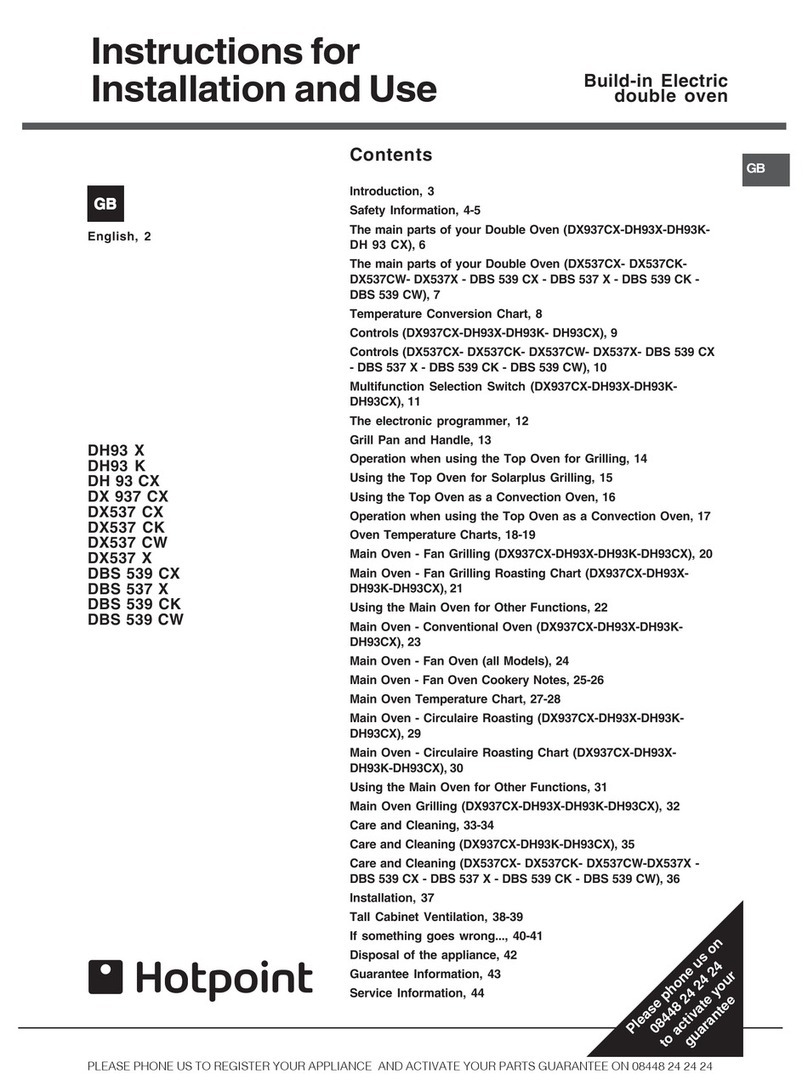 Hotpoint DBS 539 CX S Instructions for installation and use