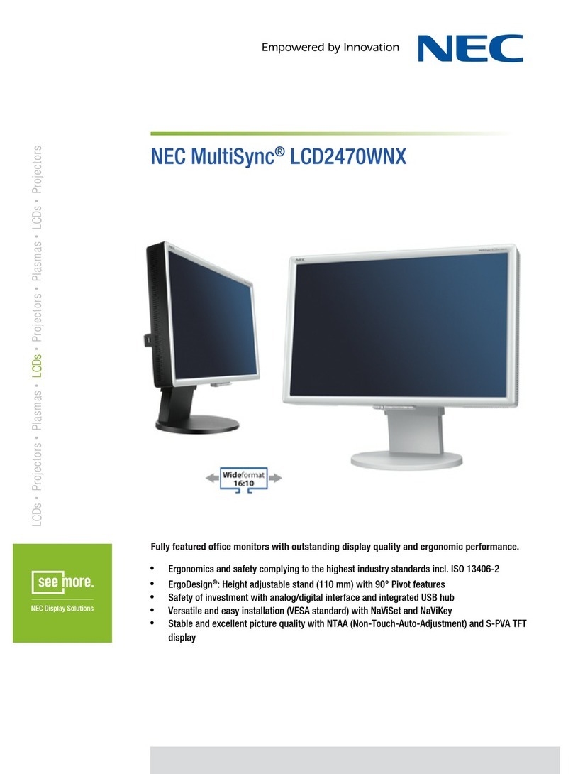 NEC LCD2470WNX - MultiSync - 24" LCD Monitor User manual