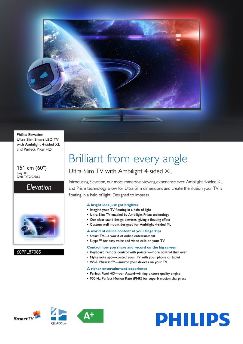 Philips Elevation 60PFL8708S/12 User manual