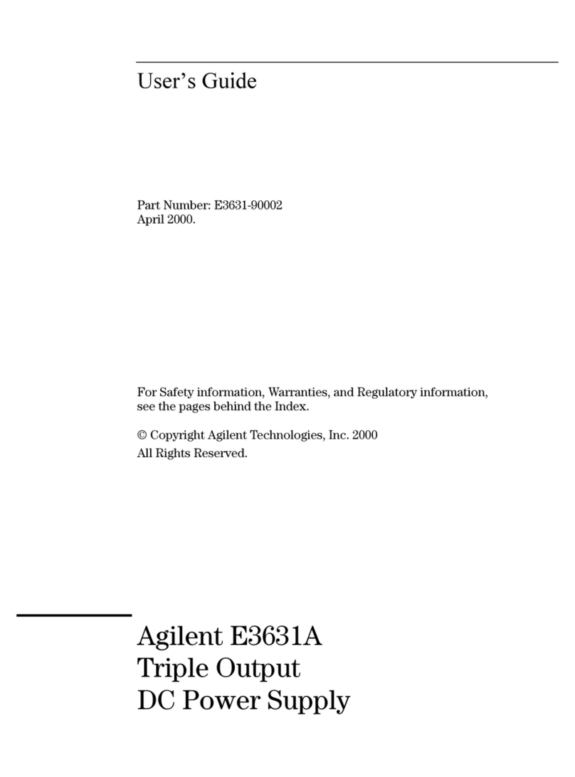 Agilent Technologies E3631-90002 User manual