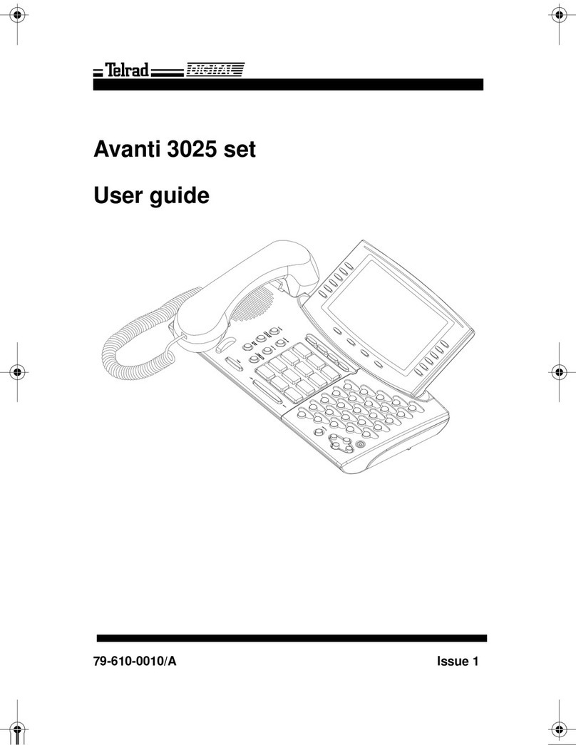 Telrad Avanti 3025 set User manual Telrad Avanti 3025 set User manual