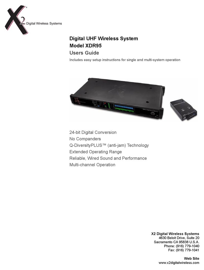 X2 Digital Wireless Systems XDR95 user guide