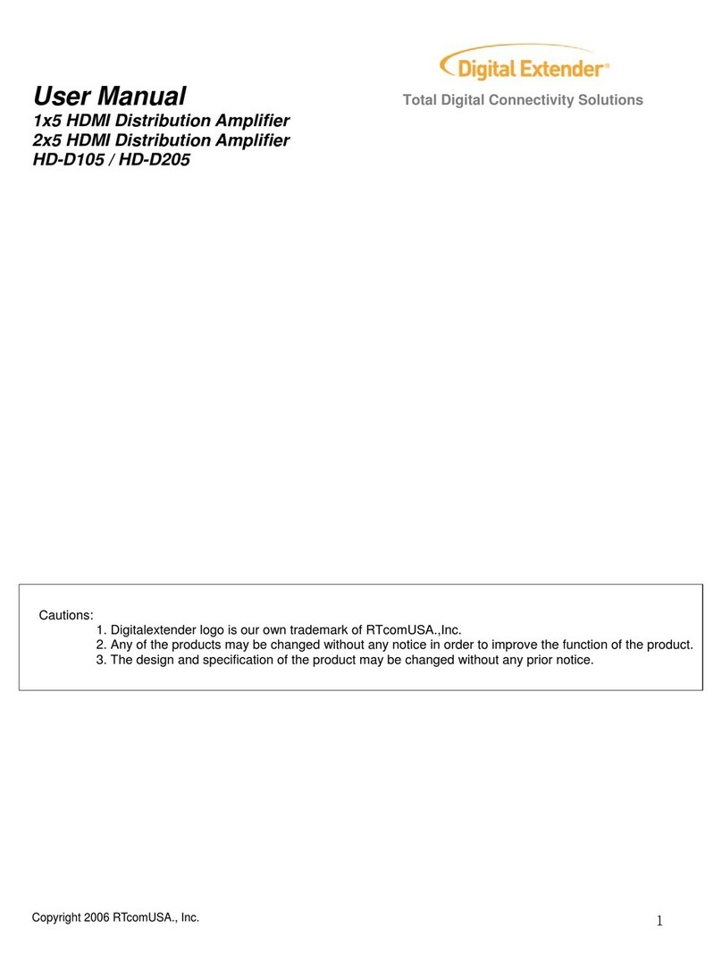 RTcom Digital Extender HD-D105 User manual