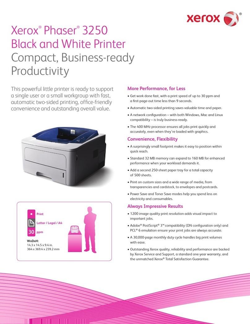 Xerox Phaser 3250 User manual Xerox Phaser 3250 User manual