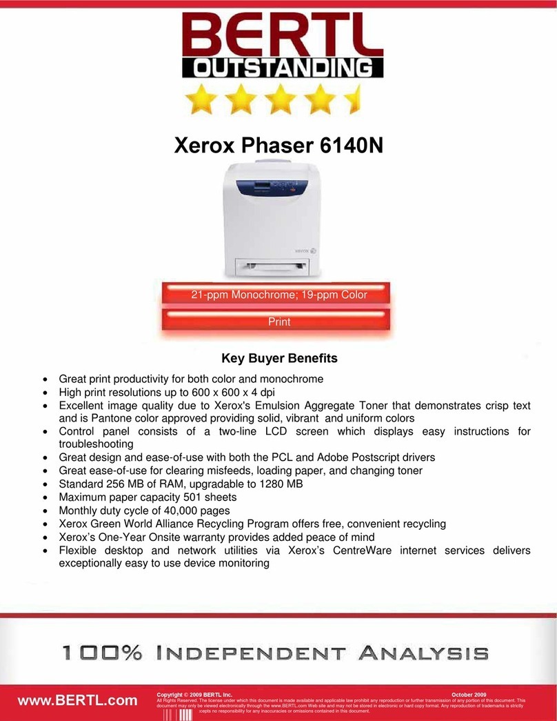 Xerox Phaser  6140N quick guide