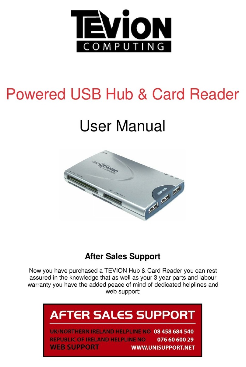 Tevion Powered USB Hub & Card Reader user manual