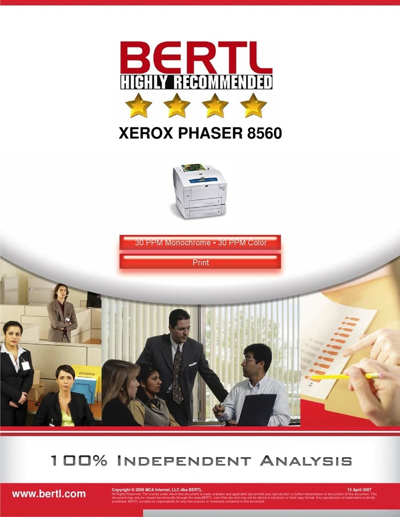 Xerox Phaser 8560 User manual Xerox Phaser 8560 User manual