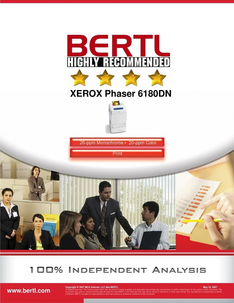 Xerox 6180DN - Phaser Color Laser Printer User manual