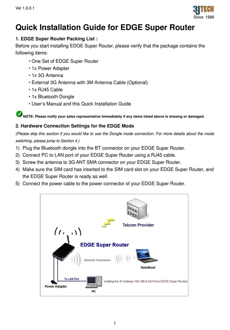 3J EDGE Super Router Quick installation guide