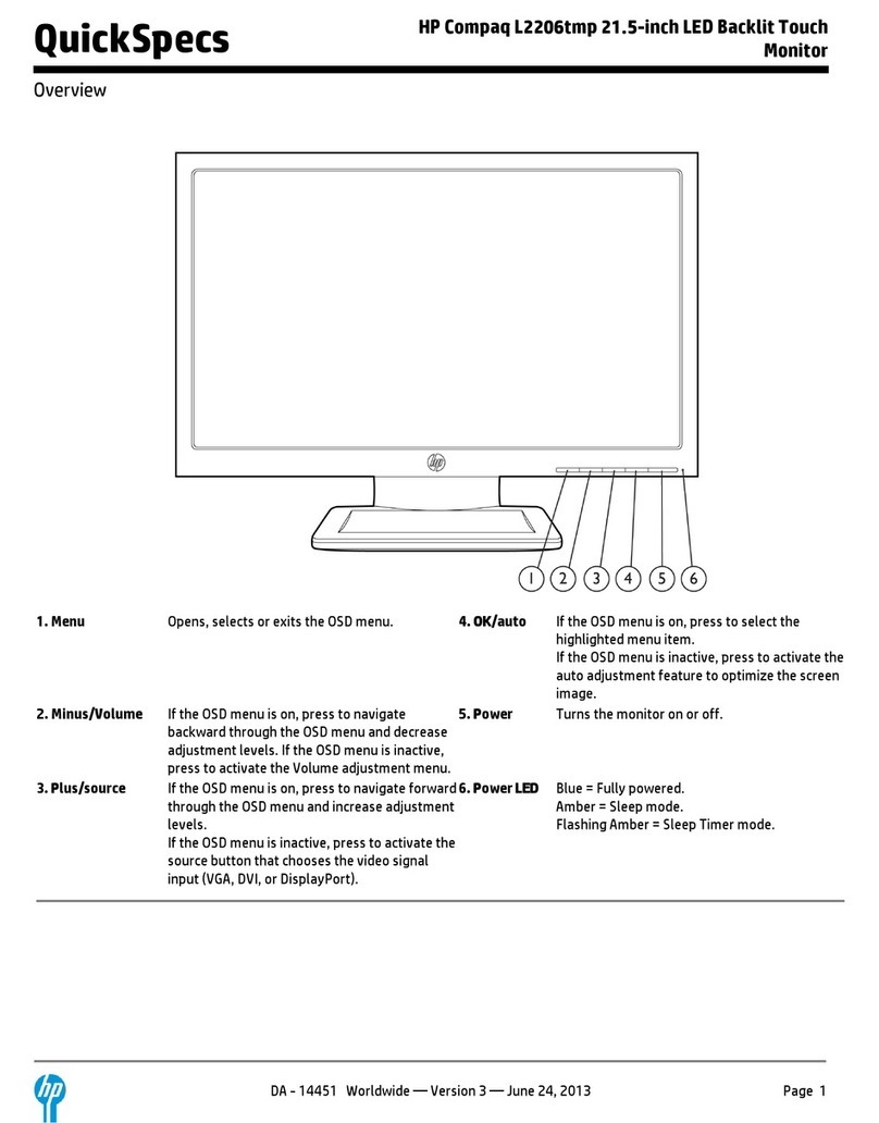HP Compaq L2206tmp User instructions HP Compaq L2206tmp User instructions