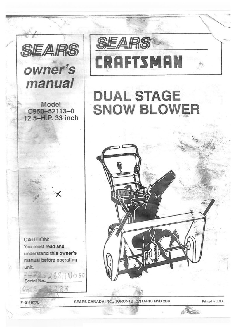Sears Craftsman C950-52113-0 owner's manual