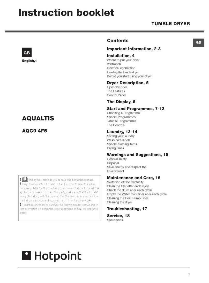 Hotpoint AQUALTIS AQC9 4F5 User manual