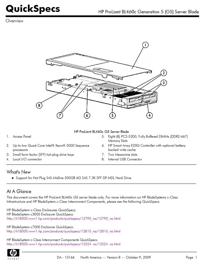 HP BL460c - ProLiant - G5 Quickspecs