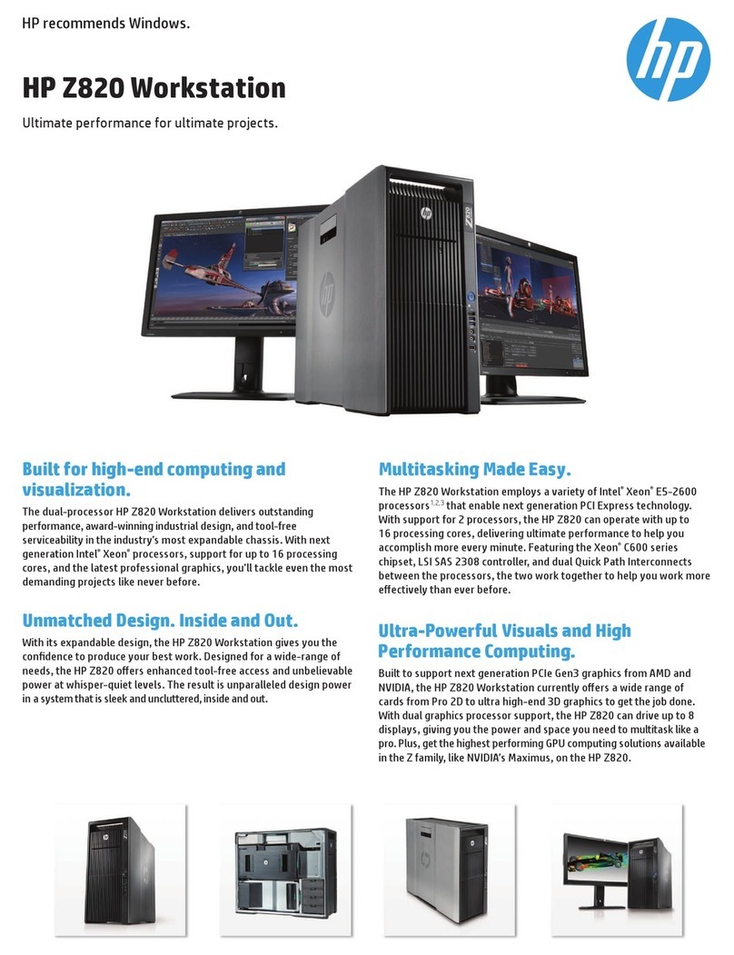 HP Z820 Series User manual
