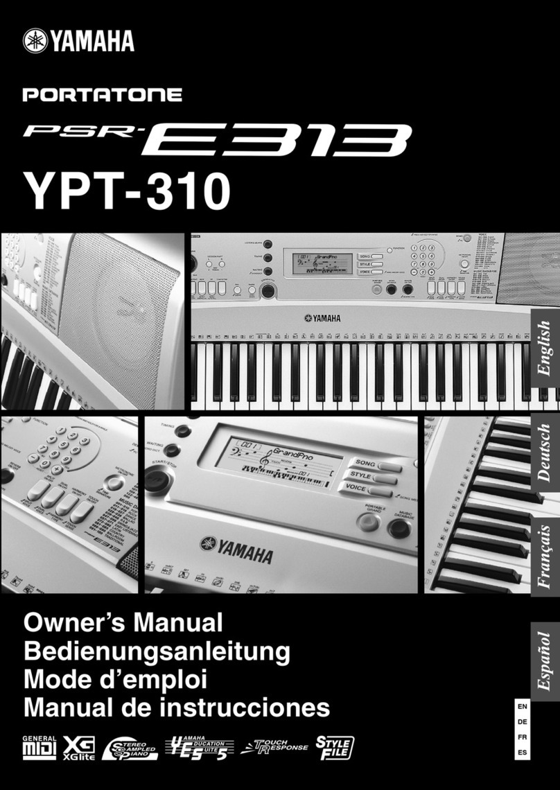 Yamaha Portatone PSR-E313 User manual Yamaha Portatone PSR-E313 User manual