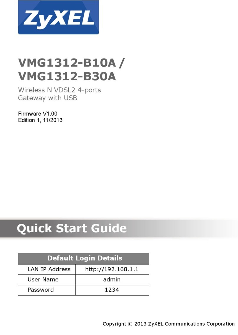 ZyXEL Communications VMG1312-B10A User manual