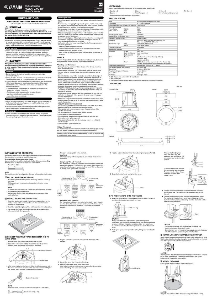 Yamaha VXC4 owner's manual