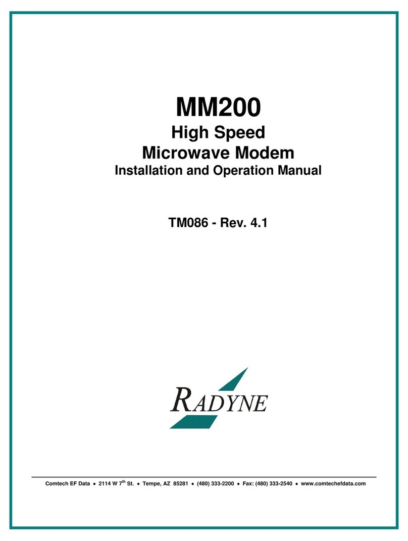 Radyne MM200 Installation and operation manual